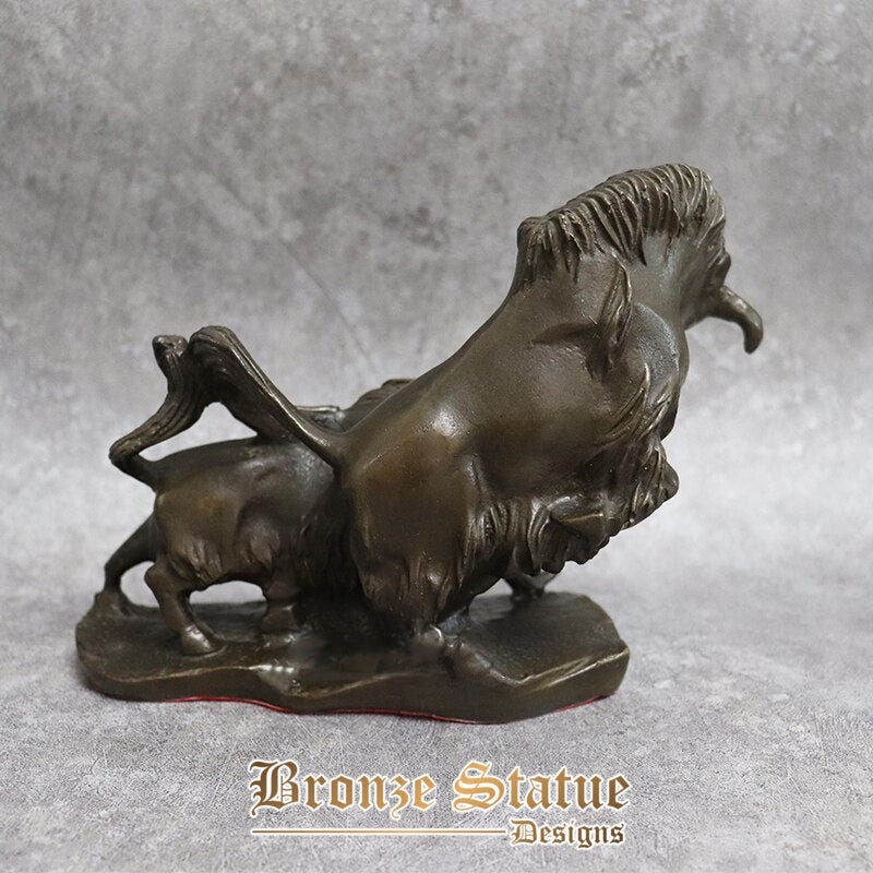 Bronze bull statue bronze bullfighter sculpture bull spiritual power desktop classic statue home art indoor decor ornaments