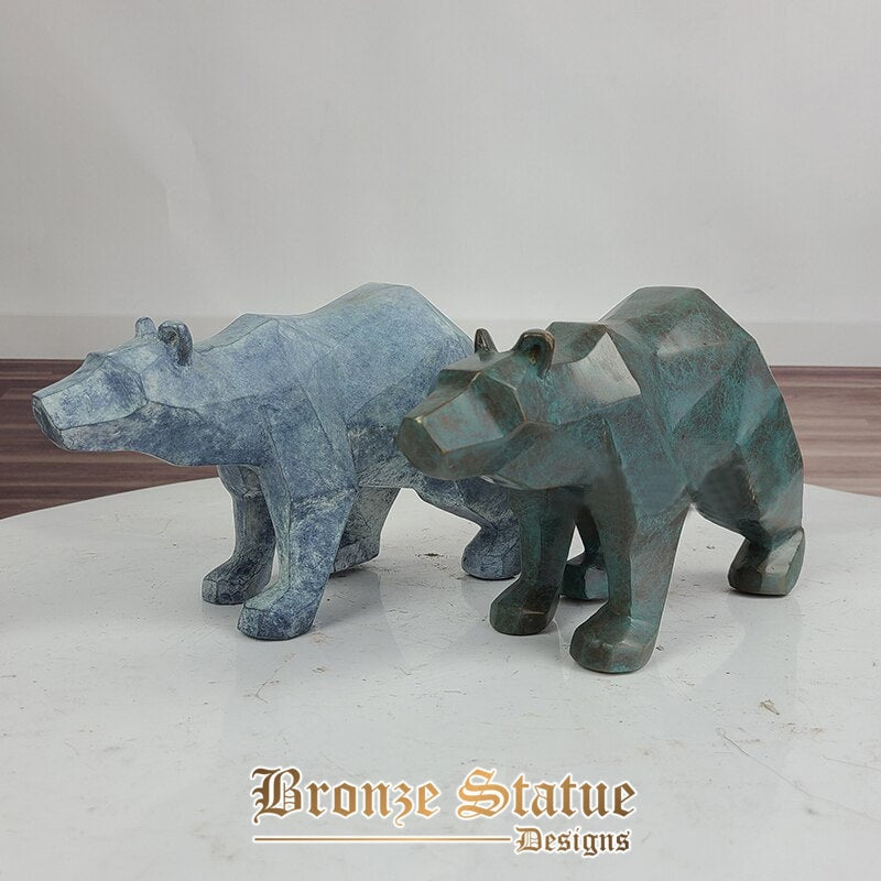 Bronze bear sculpture bronze bear statue abstract bear statues walking bear sculptures modern art home decor ornament gifts