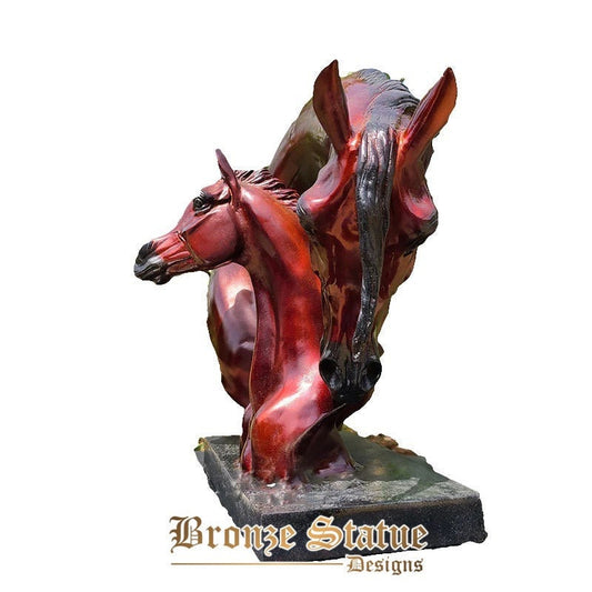 Arabian bronze horse head sculpture bronze horse head statue arabian horse statues and sculpture for home office decoration