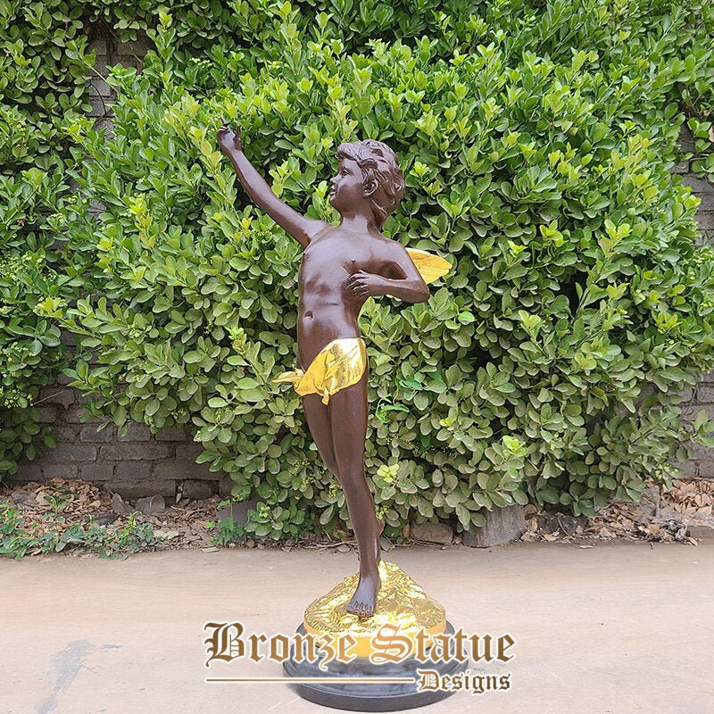 88cm bronze cupid sculpture bronze angel statue of cupid mythology statues and sculpture for home art decoration classic crafts