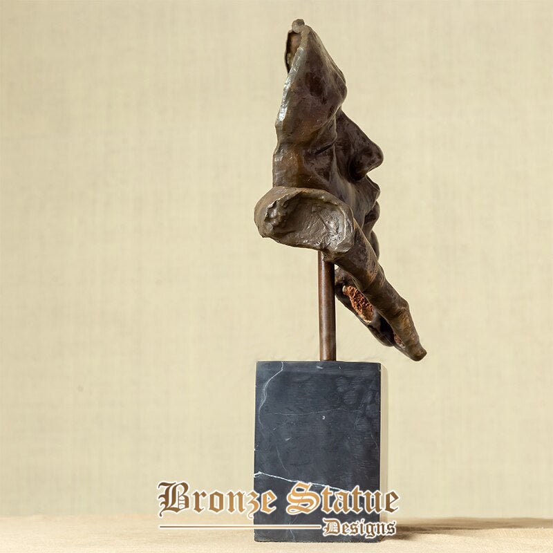 Bronzo statua astratta pensando uomo testa scultura in bronzo persone faccia busto in bronzo statue per la decorazione domestica arte moderna ornamento
