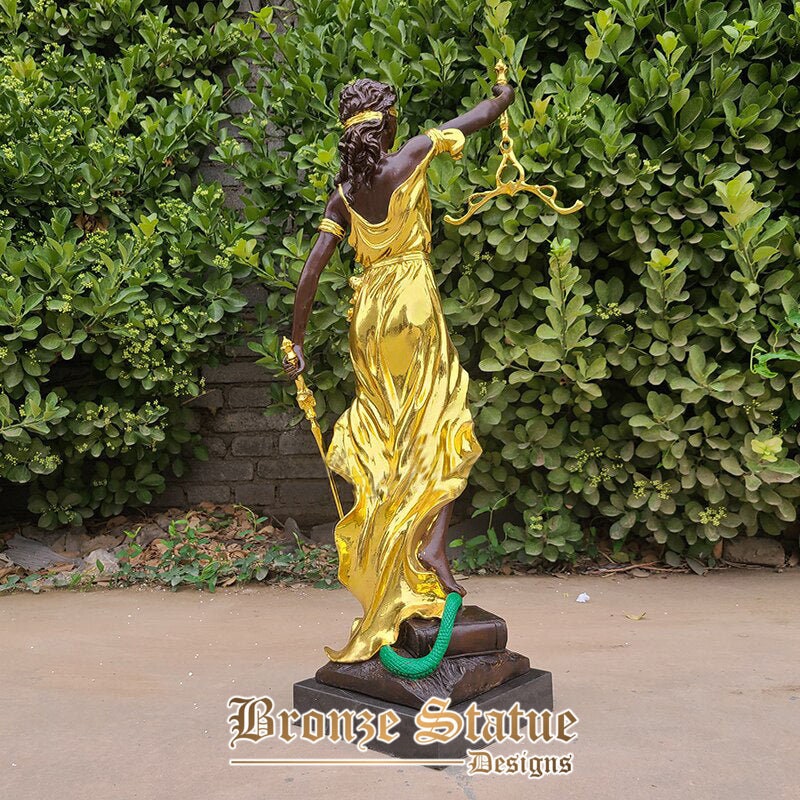 28 polegadas | 72cm | Senhora da justiça estátua de bronze deusa da justiça escultura mitologia bronze senhora da justiça estátuas para decoração de arte em casa