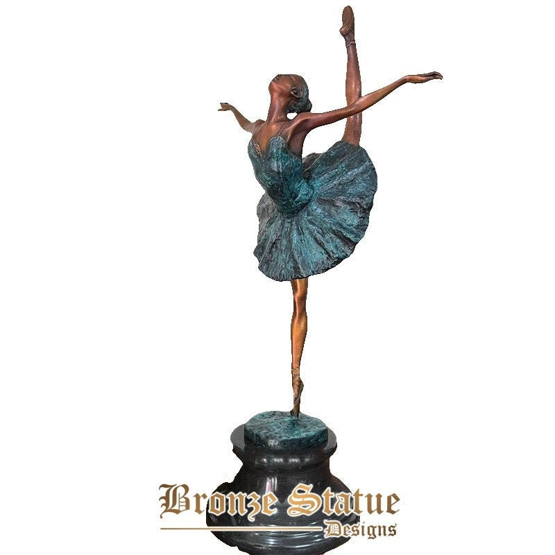 27in | 69cm | bronze ballet dance sculpture western bronze ballerina dancer statue girl dancing art crafts for home hotel decor ornaments