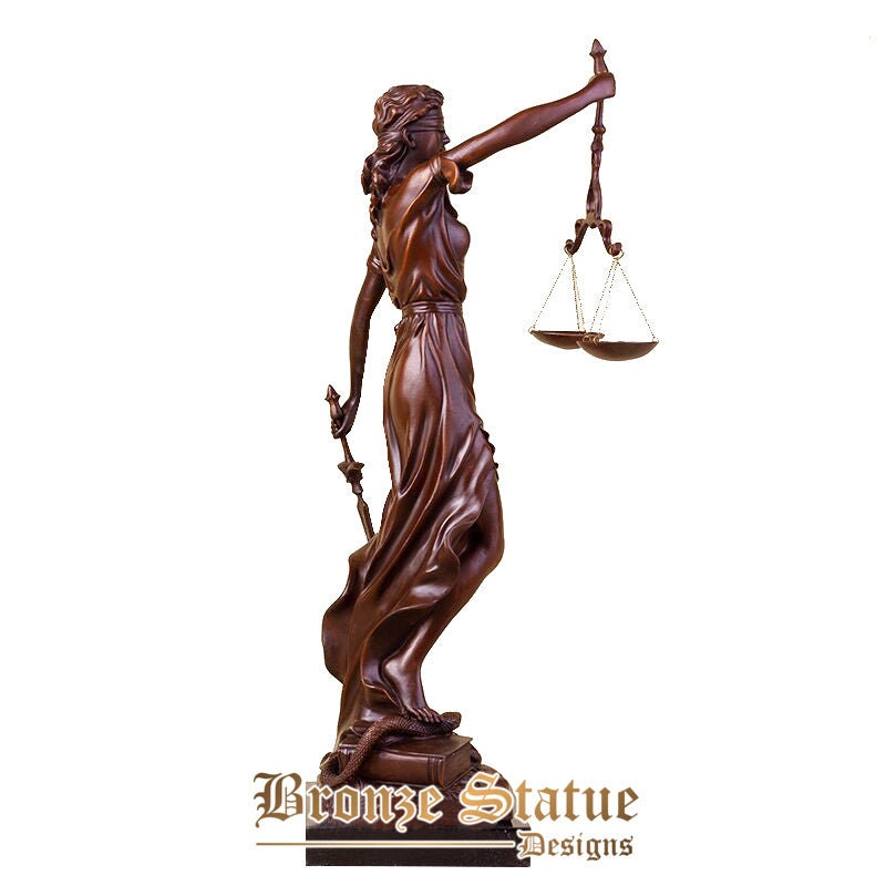 24in | 62cm | bronze lady justice statue lady justice bronze sculpture large goddess of justice statues for home decor art ornament gifts