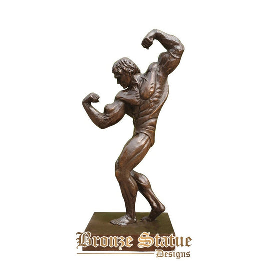 24 polegadas | 62cm | Escultura de homem musculoso escultura de bronze homem forte estátua de bronze pessoas musculosas ornamento de ginásio arte moderna artesanato decoração para casa