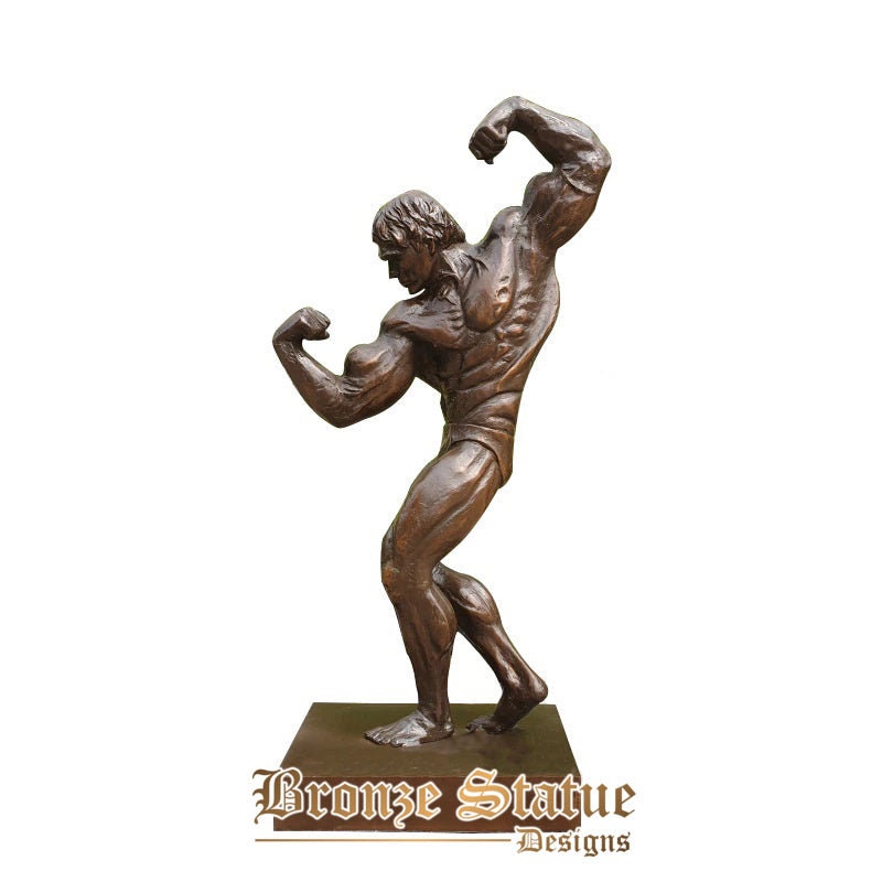Statue Guy 24in | 62cm | muscle man sculpture strong man bronze sculpture bronze ...