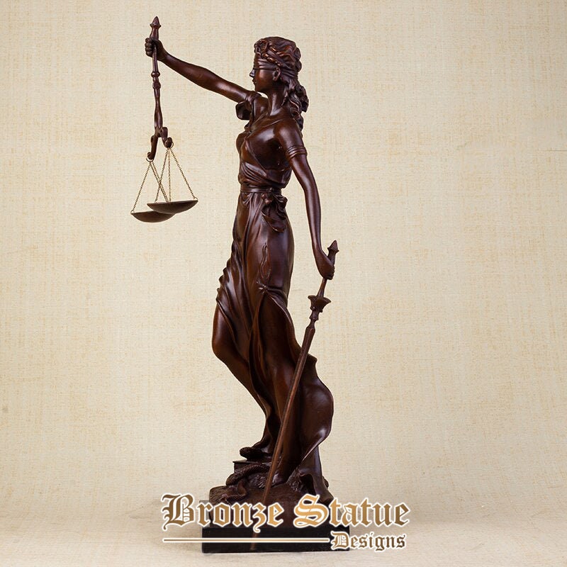 24in | 62cm | bronze lady justice statue lady justice bronze sculpture large goddess of justice statues for home decor art ornament gifts