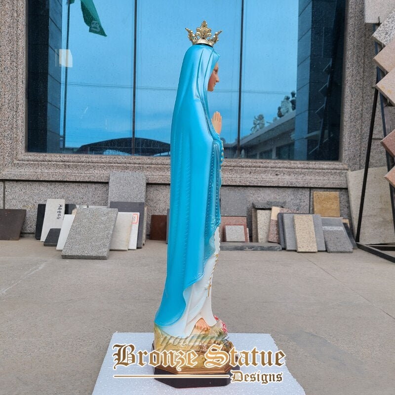 25 polegadas | 65cm | Nossa senhora de n.d.lourdes estátua de resina católica estátuas religiosas de maria nossa senhora de lourdes escultura de resina para decoração de casa