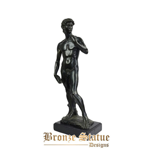 21in | 53 cm | La Statua Di David In Bronzo Di Michelangelo Classiche Famose Sculture Di David In Bronzo Ornamenti Per La Decorazione Della Casa Artigianato D'arte