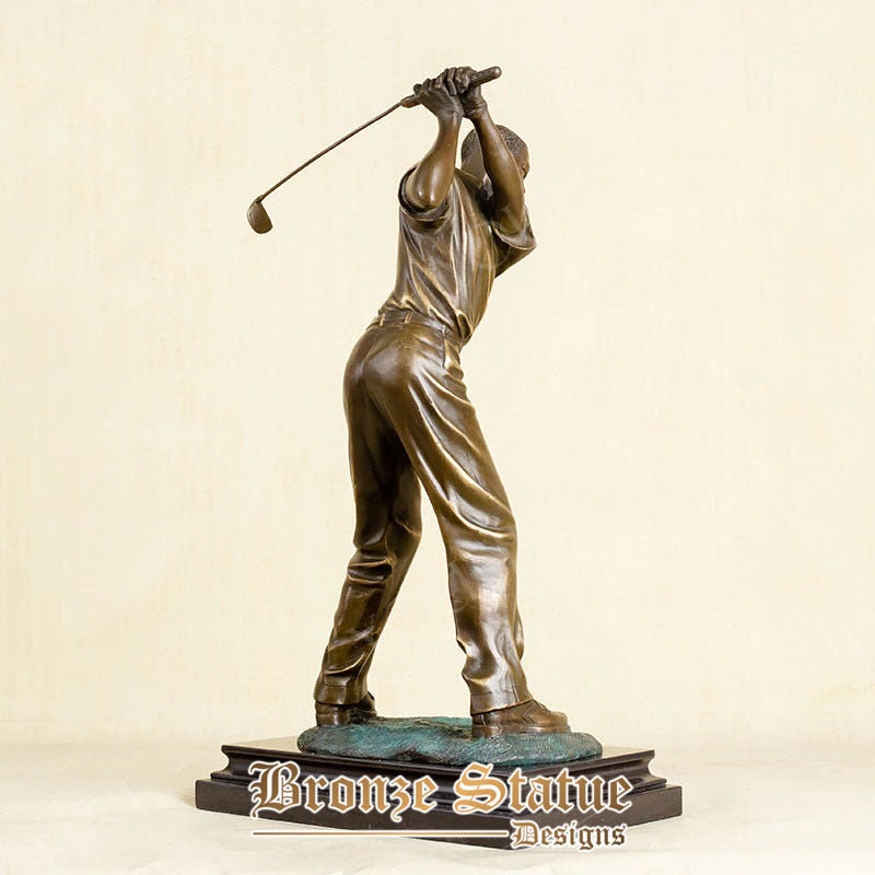21in | 54cm | bronze golf man statue bronze golfer man sculpture playing golf art figurine crafts home office decoration ornament gifts