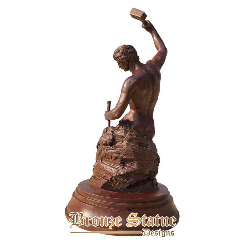 18in | 45 cm | scultura in bronzo self-made man colata statua in bronzo auto-scolpita artigianato d'arte moderna per la decorazione dell'home office ornamento