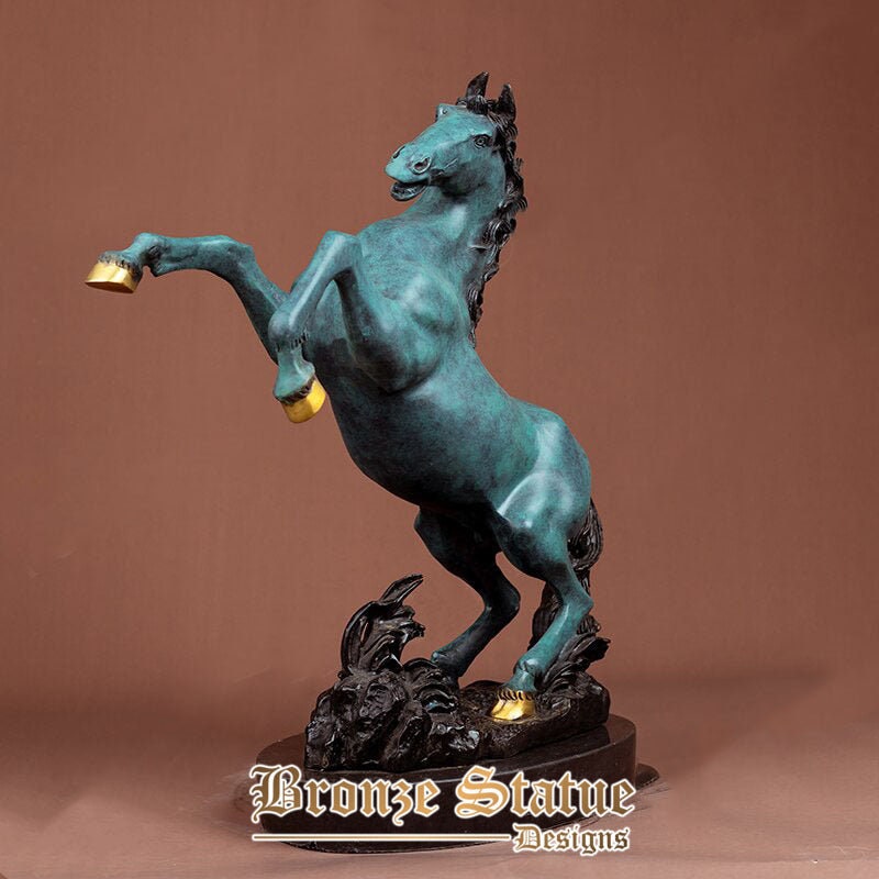 19in | 49cm | bronze horse sculpture modern art bronze horse standing statue animal bronze statues and sculptures for home decor gifs