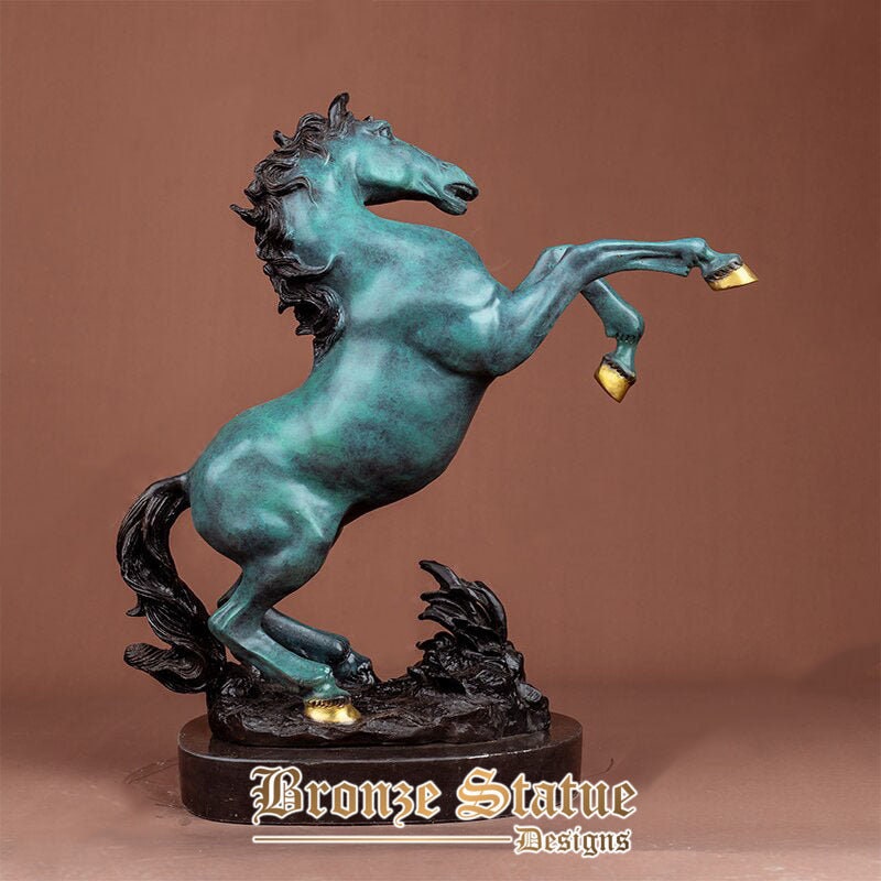 19in | 49cm | bronze horse sculpture modern art bronze horse standing statue animal bronze statues and sculptures for home decor gifs