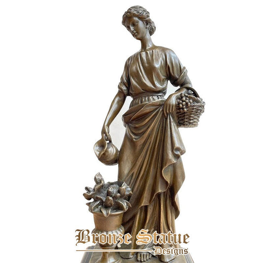 18 polegadas | 45cm | Escultura feminina de bronze estátua feminina de bronze feminino artesanato de arte clássica para ornamento de decoração de casa