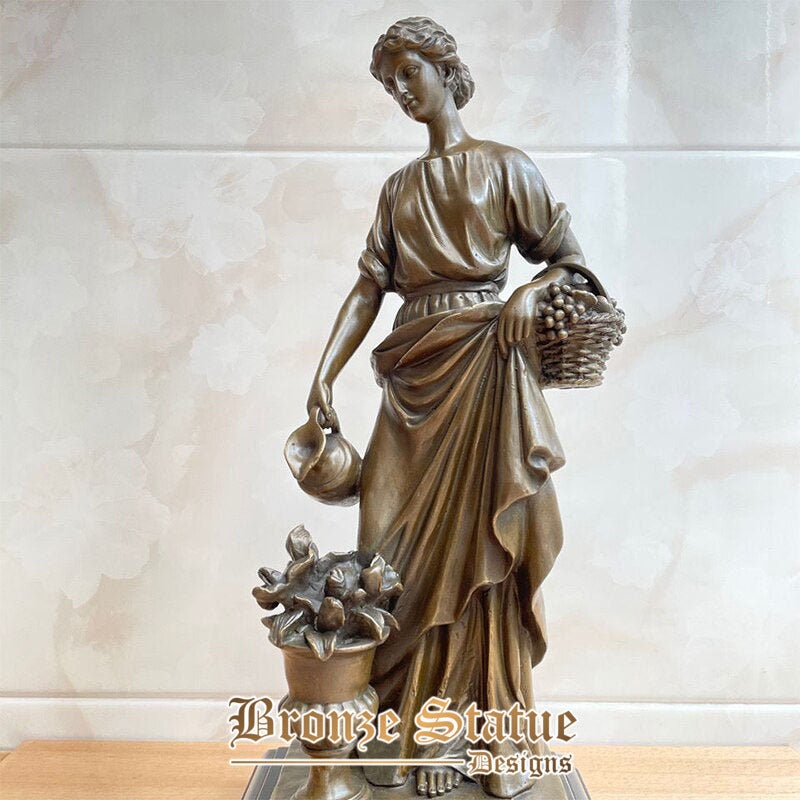 18 polegadas | 45cm | Escultura feminina de bronze estátua feminina de bronze feminino artesanato de arte clássica para ornamento de decoração de casa