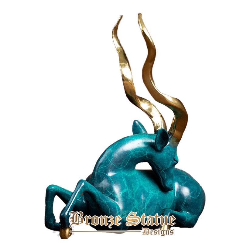 14in | 36 cm | bronzo cervo statua arte moderna bronzo cervo scultura animale bronzo arte figurine decorazione della casa ornamento regalo artigianato