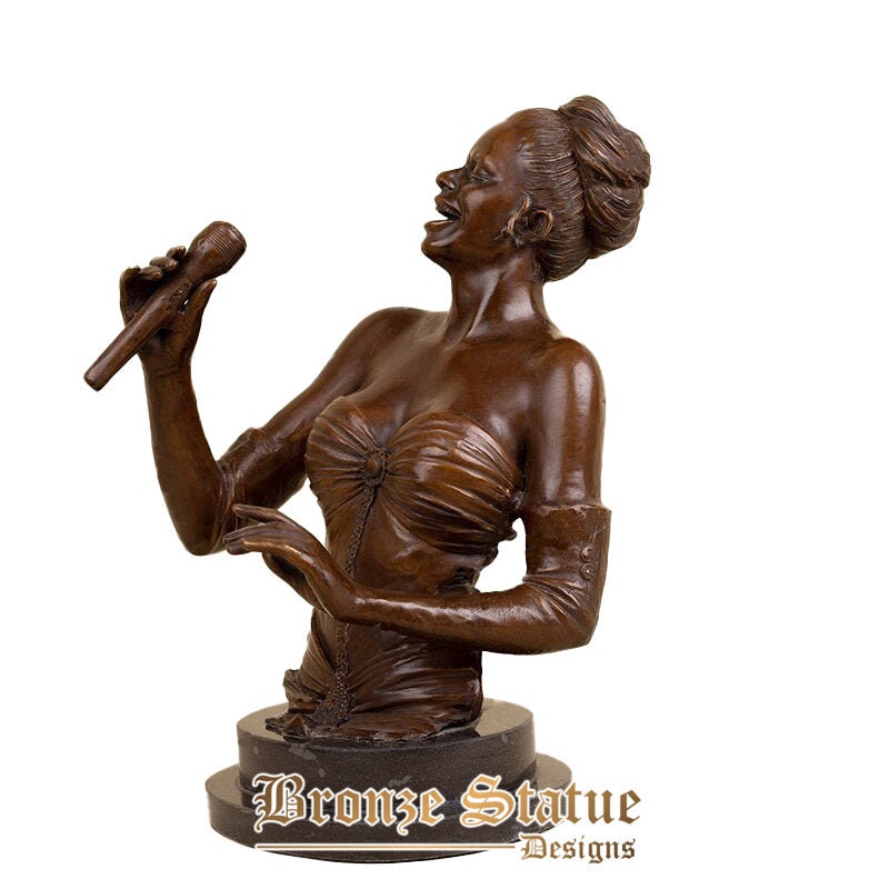 Pink Singer Statue 14in | 36cm bronze bust statue female singer bronze sculpture famous m ...
