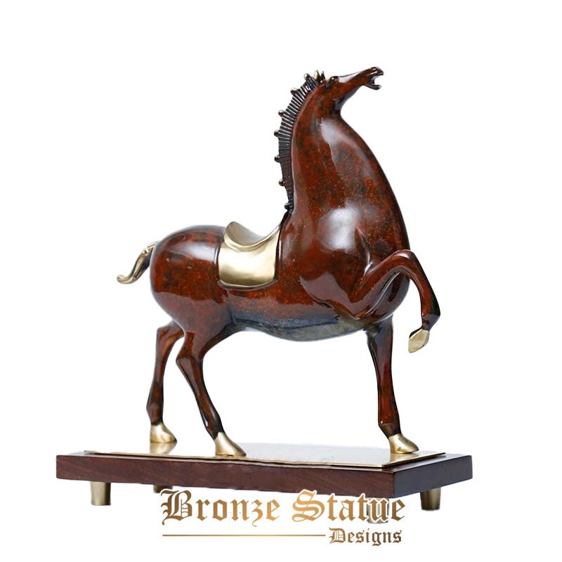 11in | 29cm | Escultura de cavalo de bronze arte moderna estátua de cavalo de bronze fundição de bronze estatueta para decoração de escritório em casa ornamento presentes