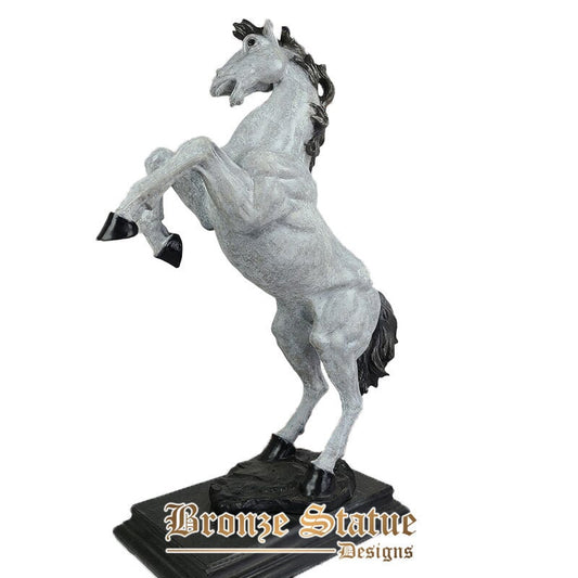 27in | 59cm | bronze horse sculpture bronze horse standing statue animal sculptures bronze finish statue with base for garden home decor