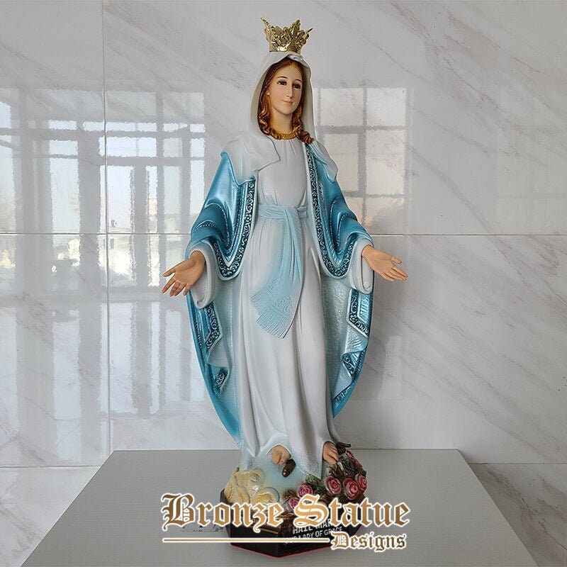 25in | 63cm |  resin virgin mary statue resin our lady sculpture figurine for home decor fiberglass catholic statuary ornament crafts
