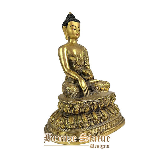 8 polegadas | 22cm | Estátuas de buda de bronze coleção de escultura budista de bronze artesanato fundido budismo tibetano estatueta ornamento de decoração interna