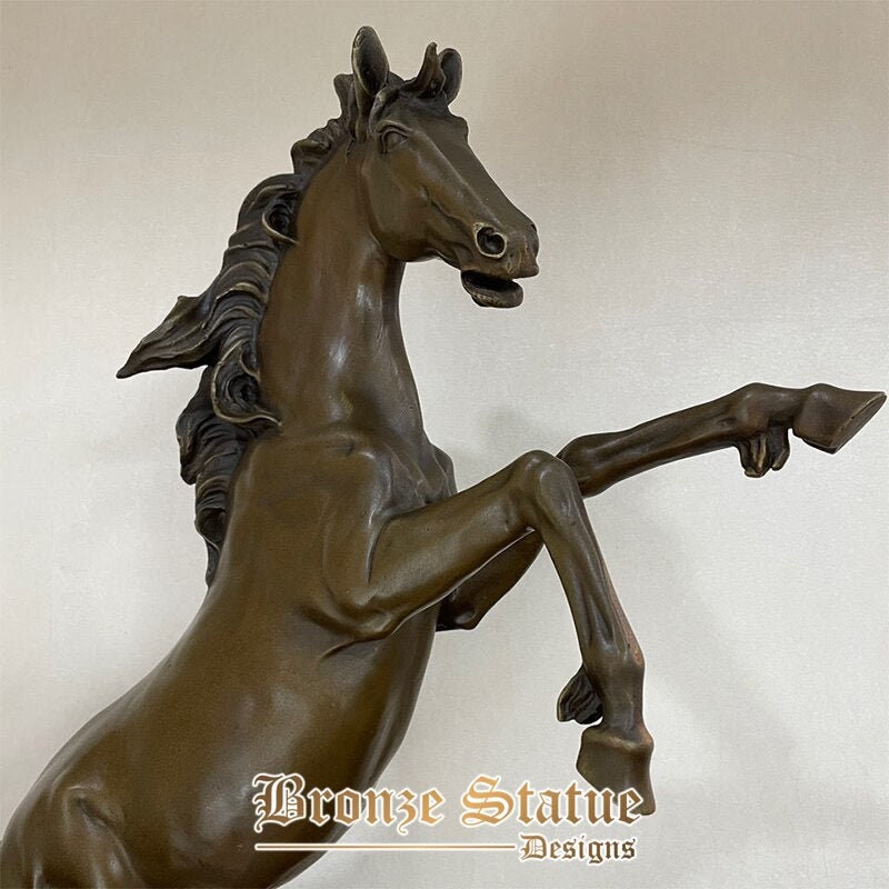 22 Zoll | 56cm | Bronze-Pferd-Statue Antike Bronze-Pferd-Skulptur Gussbronze-Kunsthandwerk Haus- und Gartendekorationssammlung