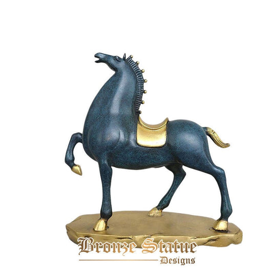 7in | 18cm | bronze horse sculpture bronze cast modern art horse statue animal figurines bronze crafts for home hotel office decoration