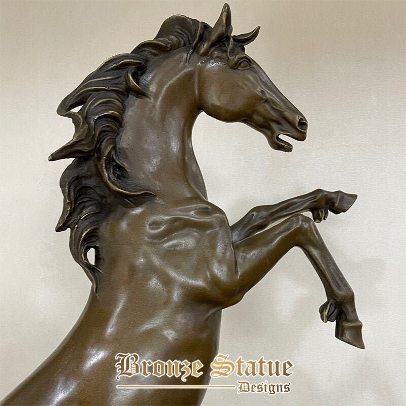 22in | 56 cm | Statua Di Cavallo In Bronzo Scultura Di Cavallo In Bronzo Antico Fusione Di Bronzo Arte Artigianato Collezione Di Decorazioni Per La Casa E Il Giardino