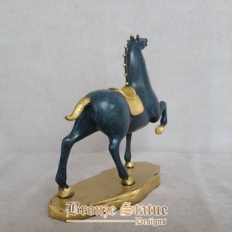 7in | 18cm | bronze horse sculpture bronze cast modern art horse statue animal figurines bronze crafts for home hotel office decoration