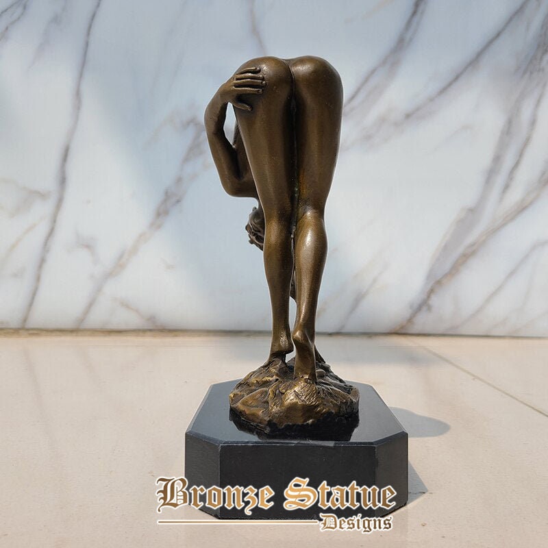 Modern art bronze nudes sculpture bronze sexy girl statue abstract female naked woman figurine crafts for home office decor