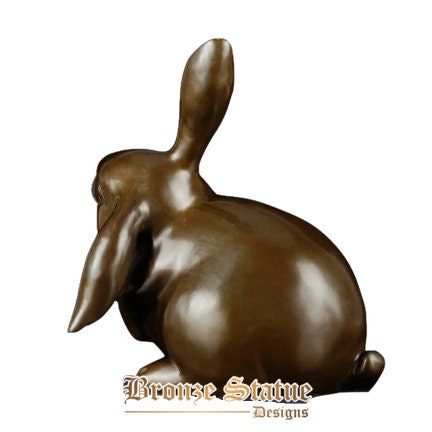 Bronze rabbit statue bronze rabbit sculpture cute animal sculptures rabbit graden statues for home decoration art crafts gifts