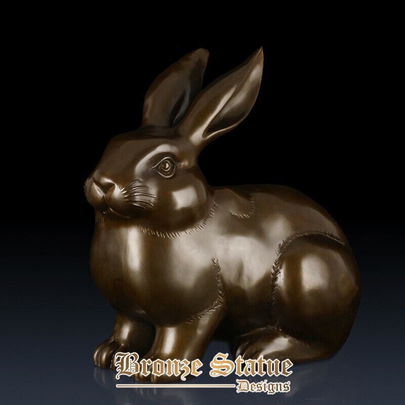 Bronze rabbit statue bronze rabbit sculpture cute animal sculptures rabbit graden statues for home decoration art crafts gifts