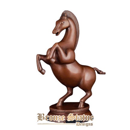 Bronze-Pferdestatue, Springpferde-Skulptur, Bronze-Tierstatuen, die Kunstwerke für Home-Office-Dekorationsornamente gießen