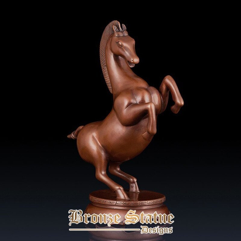Bronze-Pferdestatue, Springpferde-Skulptur, Bronze-Tierstatuen, die Kunstwerke für Home-Office-Dekorationsornamente gießen