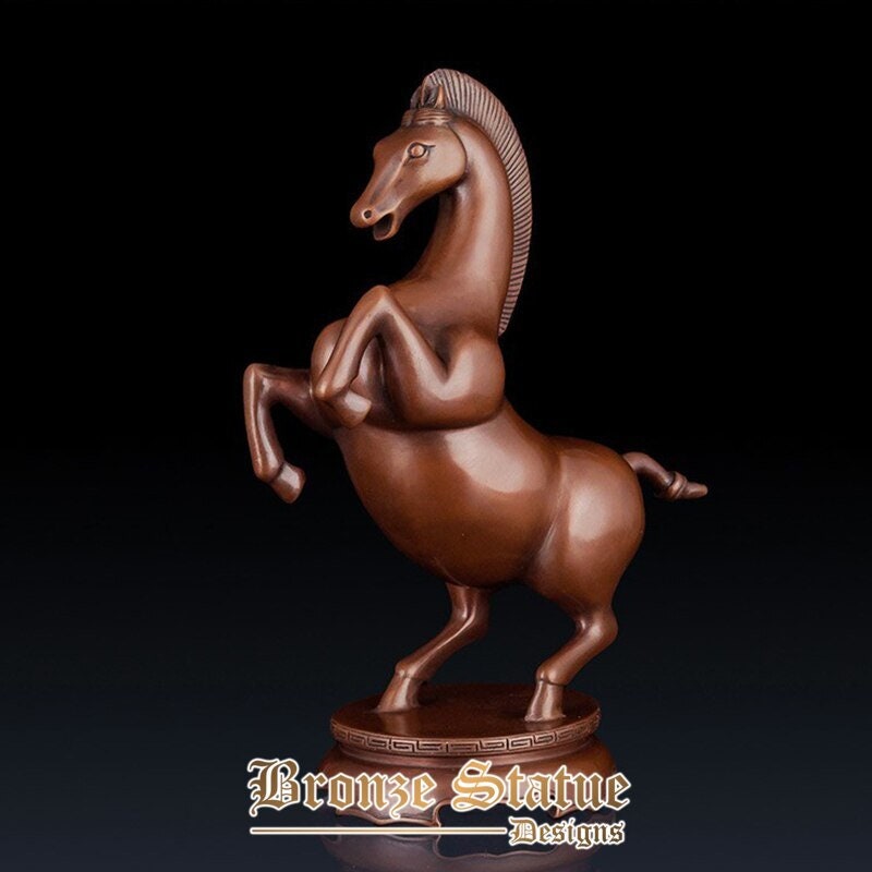 Estátua de cavalo de bronze escultura de cavalo pulando estátuas de animais de bronze fundindo obras de arte para ornamentos de decoração de escritório doméstico
