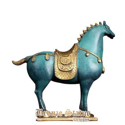 Bronze horse sculpture modern art bronze horse statue bronze casting crafts figurine for home office decor ornament gifts