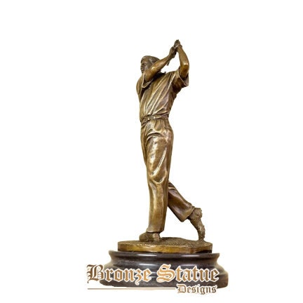 Bronzo golf uomo statua sport maschio giocare a golf scultura in bronzo arte moderna golfista bronzo artigianato figura per la decorazione domestica ornamento