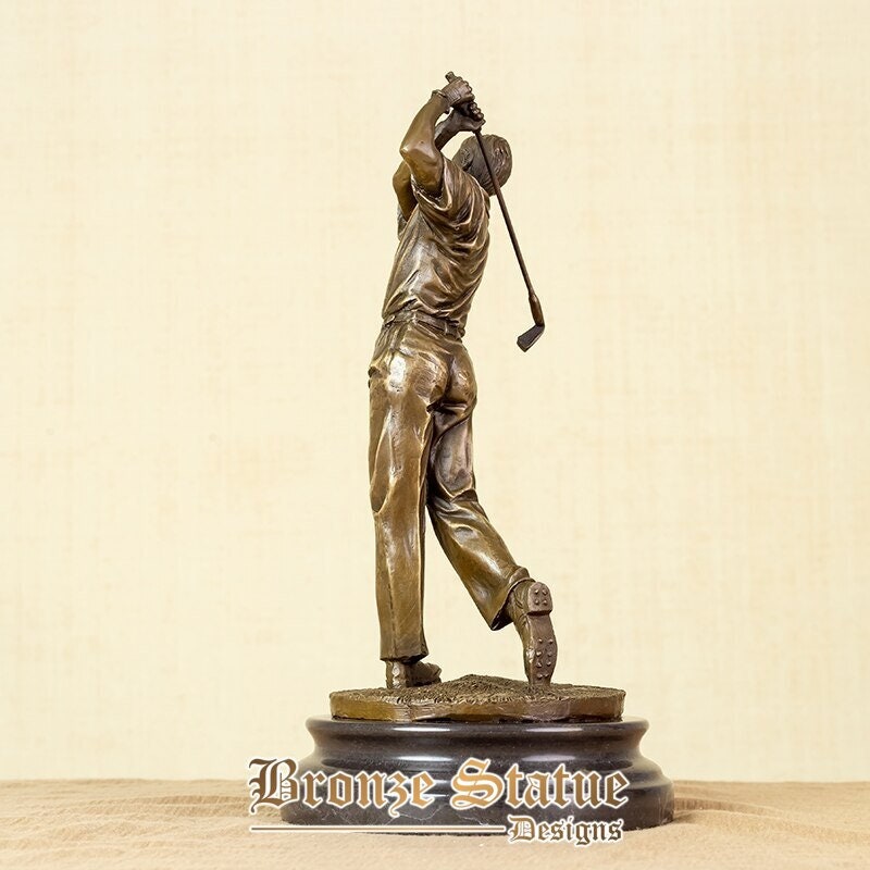 Bronzo golf uomo statua sport maschio giocare a golf scultura in bronzo arte moderna golfista bronzo artigianato figura per la decorazione domestica ornamento