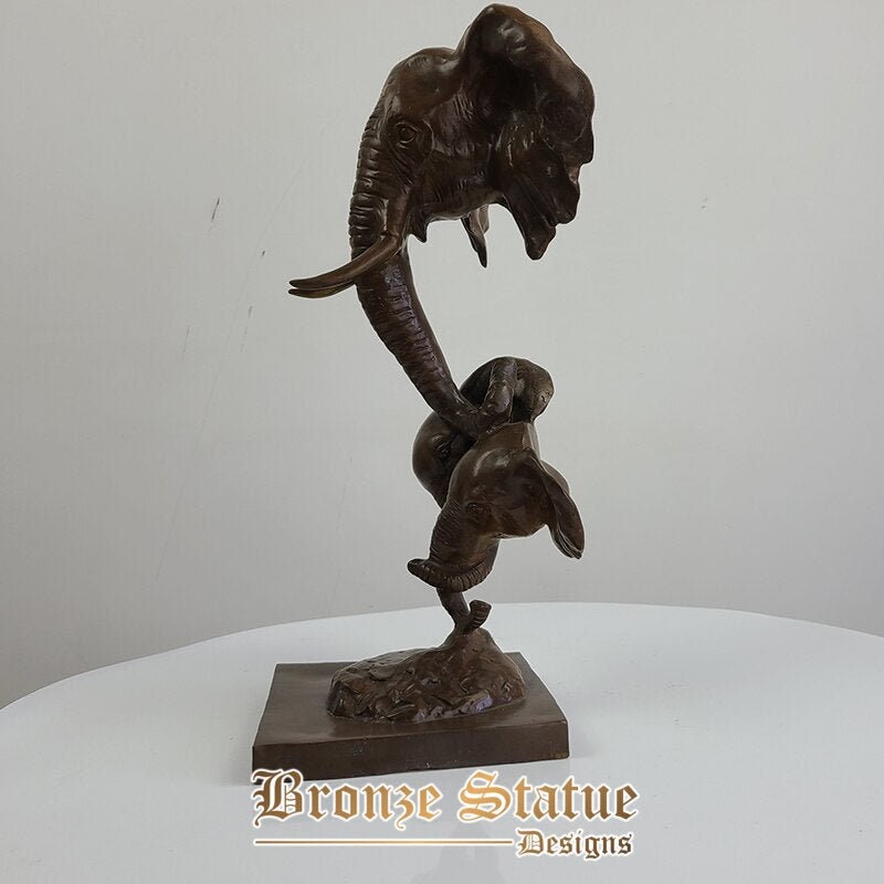 Bronze elephant sculpture elephant head statue bronze animal sculpture modern art wildlife ornament home office decor crafts