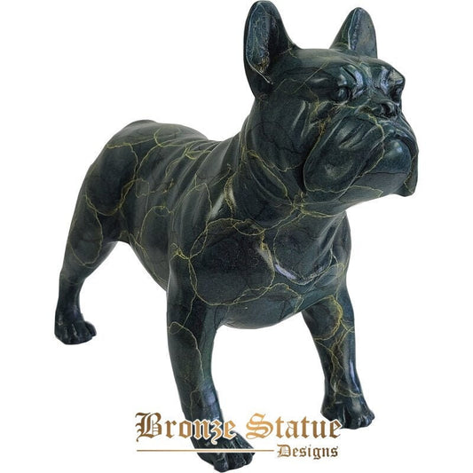 Bronze-Hundeskulptur, Bronze-Hundestatue, Tierskulptur, moderne Kunst, Heimbüro, Dekoration, gehobene Geschenke, Desktop-Ornamente, Kunsthandwerk