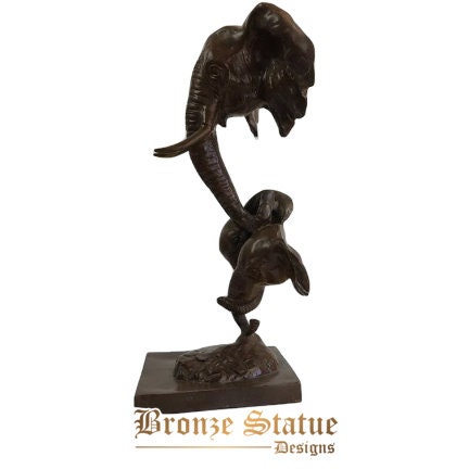 Bronze elephant sculpture elephant head statue bronze animal sculpture modern art wildlife ornament home office decor crafts