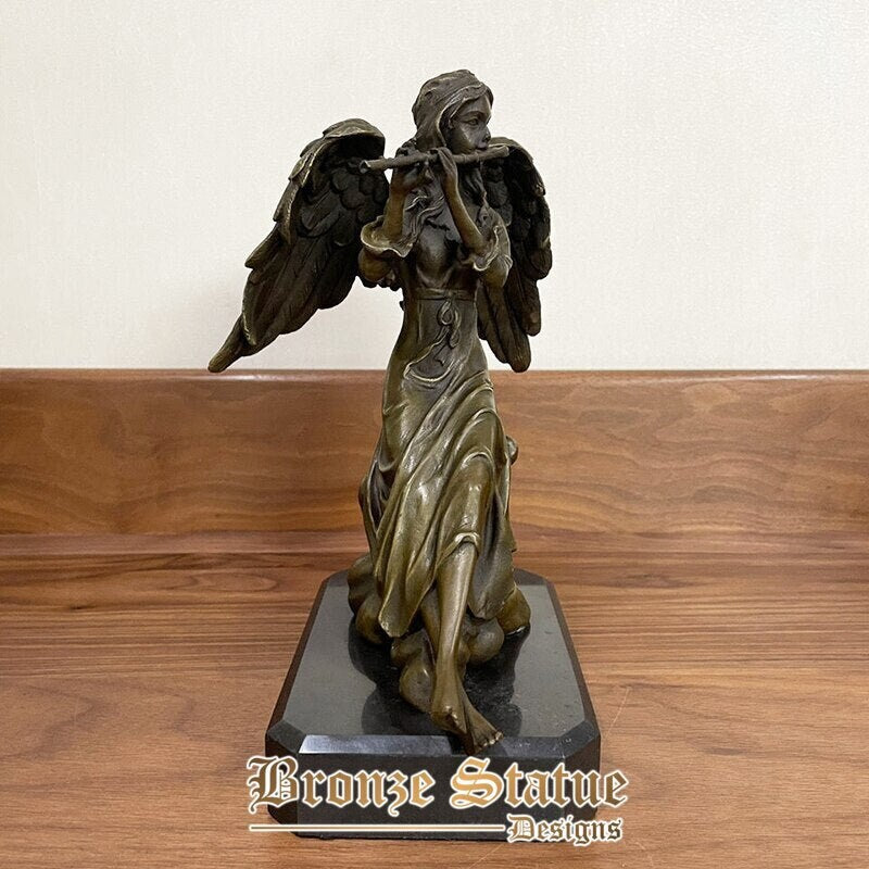 Bronze angle statue bronze angle sculpture casting angel figurine art crafts for home decor ornament gifts