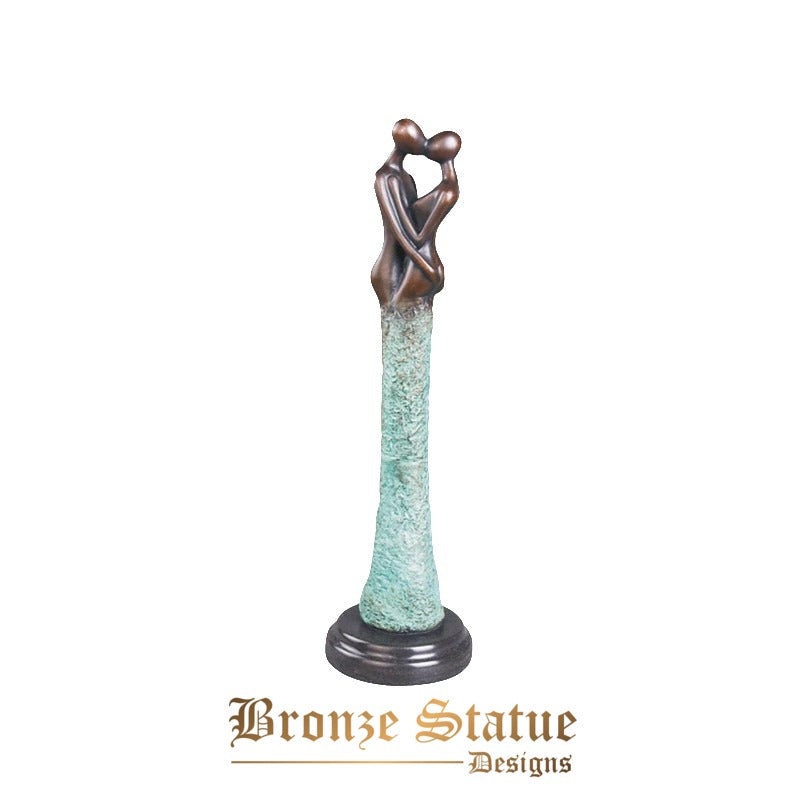Estátua de mulher abstrata de bronze linda escultura de bronze feminina artesanato base de mármore ornamento elegante arte moderna decoração de casa