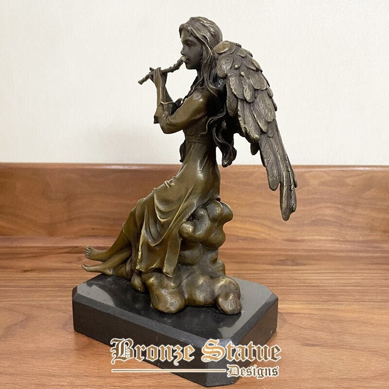 Bronze angle statue bronze angle sculpture casting angel figurine art crafts for home decor ornament gifts