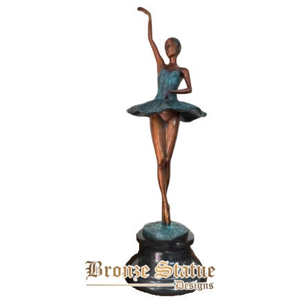 27in | 70cm | bronze ballet dance sculpture western bronze ballerina dancer statue girl dancing art crafts for home hotel decor ornaments