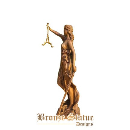 27in | 69cm | lady justice bronze sculpture greek roman goddess of justice sculpture bronze mythology statue artwork home decor ornament