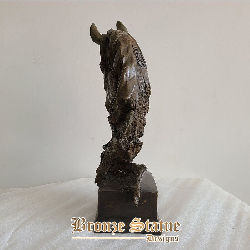 15in | 38cm | bronze horse head sculpture antique bronze horse statue for home office decoration bronze ornament crafts