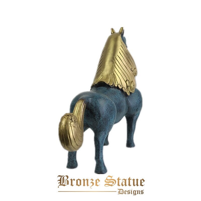 16in | 41 cm | Statua Di Cavallo In Bronzo Scultura Di Cavallo In Bronzo Figurina Animale Statua Finitura Sculture Di Cavalli Home Office Desktop Art Decor