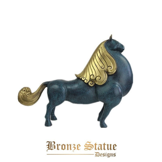 16in | 41cm | bronze horse statue bronze horse sculpture animal figurine statue finish horse sculptures home office desktop art decor