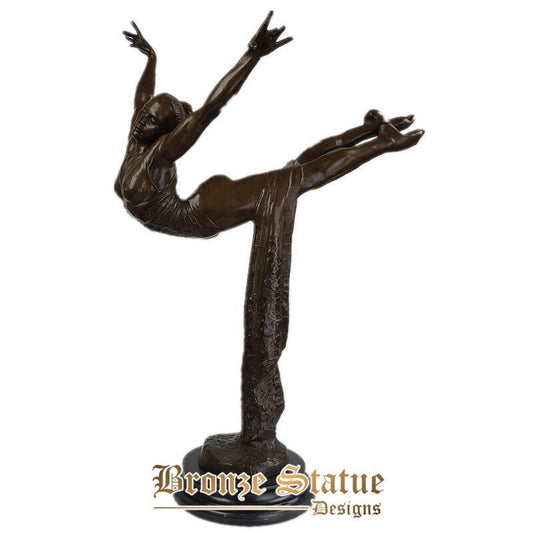 Western ballet dance statue figurine bronze female ballerina dancer sculpture girl dancing birthday present decor ornament